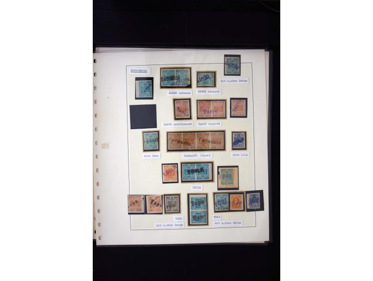 PROVISIONAL CANCELLATIONS: ALATSKIWI - TORI, very interesting collection with more than 230 stamps and pieces and 15 cards an