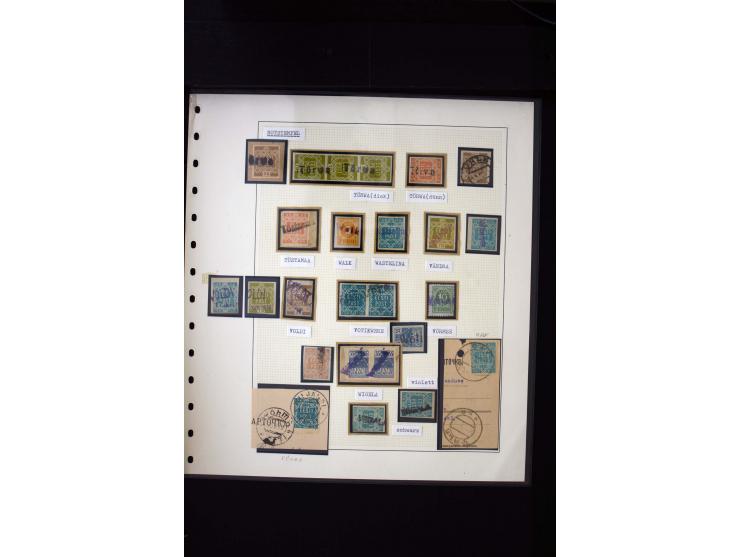PROVISIONAL CANCELLATIONS: ALATSKIWI - TORI, very interesting collection with more than 230 stamps and pieces and 15 cards an