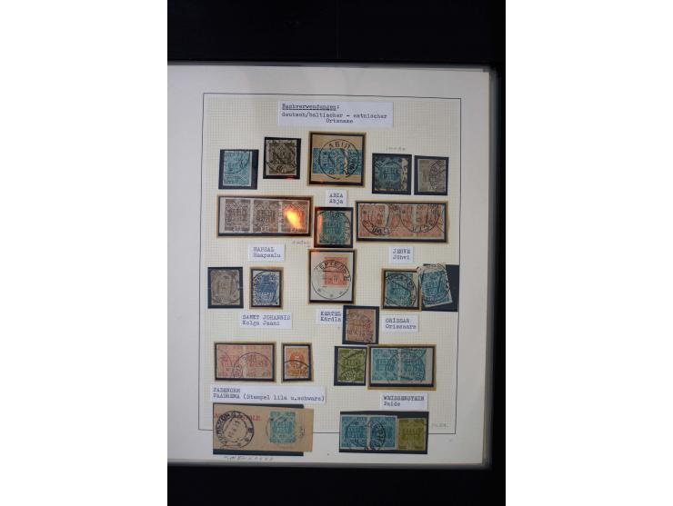PROVISIONAL CANCELLATIONS: ALATSKIWI - TORI, very interesting collection with more than 230 stamps and pieces and 15 cards an