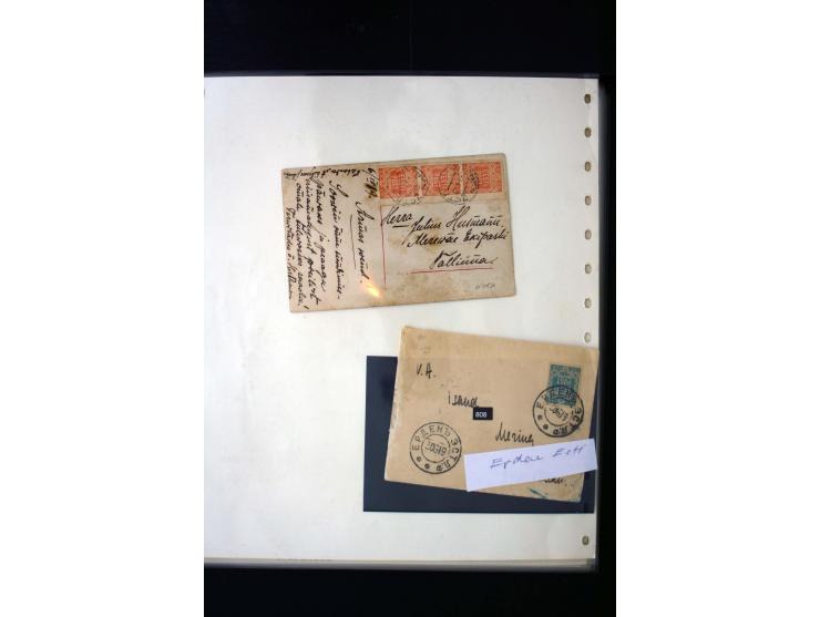PROVISIONAL CANCELLATIONS: ALATSKIWI - TORI, very interesting collection with more than 230 stamps and pieces and 15 cards an