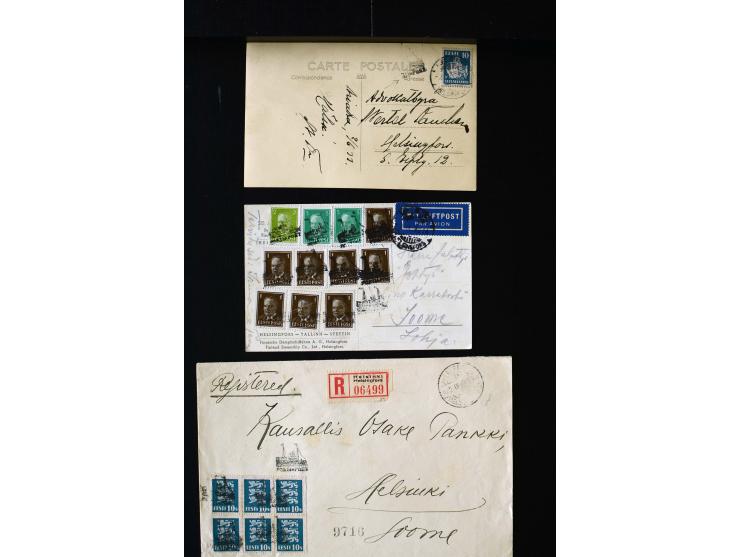 SHIPMAIL: 1928/35, interesting collection of 15 cards and covers, different cancellations like "PAQUEBOT" framend and unframe