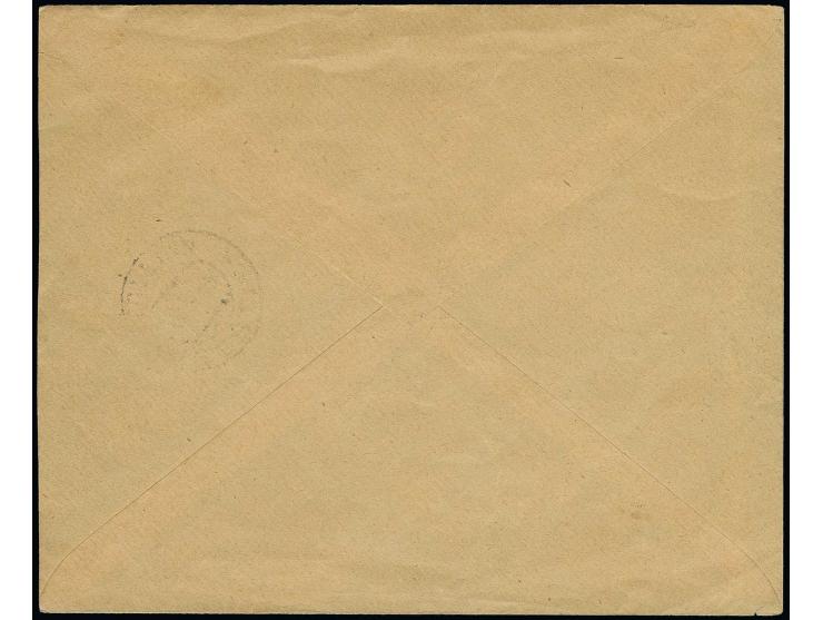 50 k. and 1 r. with additional franking tied by cds. "TALLINN 15 5 19" to local cover, Estonia 15 k. with small diagonal bend