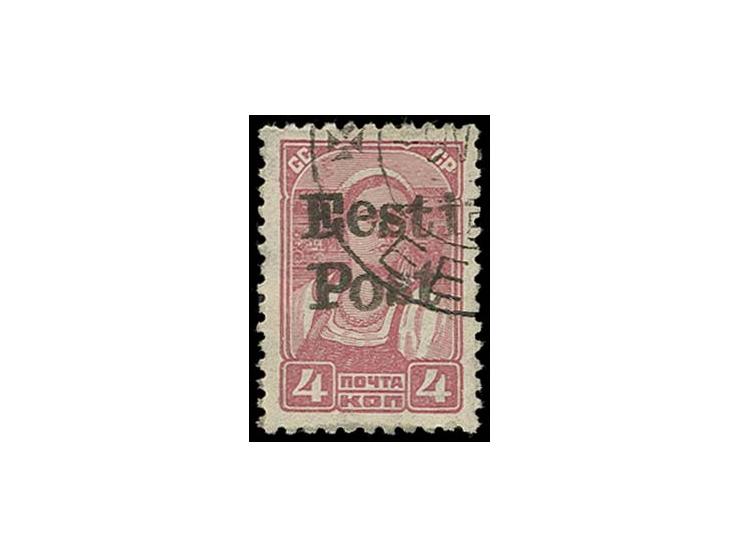 4 k. violet, used, few shortend perforations at top, otherwise fine, scarce, certificate Löbbering BPP