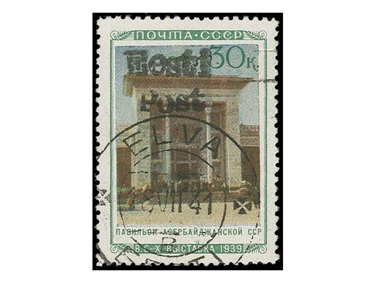 Azerbaijan SSR 30 k., used, a very rare stamp, of a printing run of 18 stamps only a handful are known, fine, signed Nemvalz 