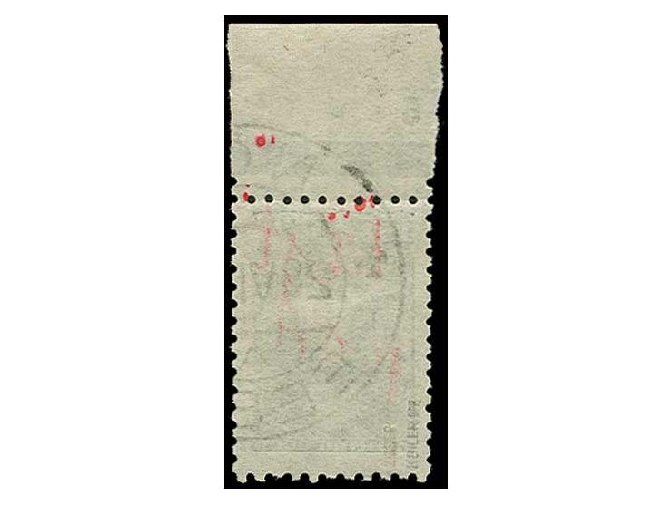 15 k. with red handwritten "Eesti post", with upper sheet margin, used, very fine and rare, signed Zierer and Keiler BPP and 