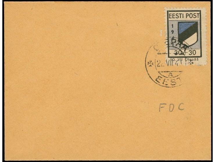 30 k. tied by first day cds. to blank cover, fine, certificate Krischke BPP