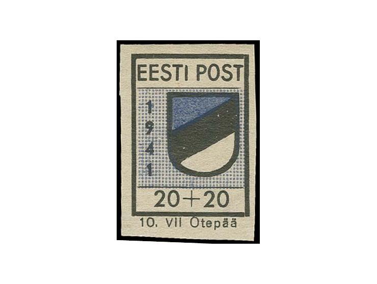 20 k. imperforated, mint never hinged, fine, certificate Krischke BPP (5th printing period)