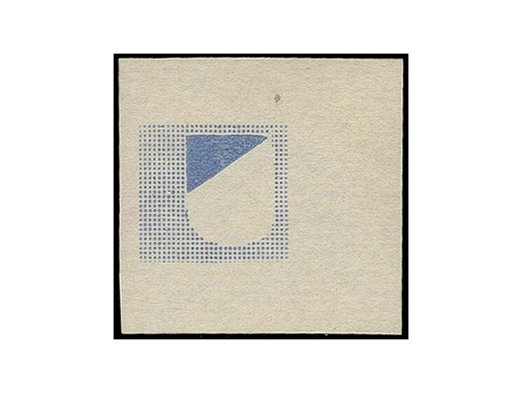 30 k., only center in blue printed, mint never hinged, fine, scarce, certificate Krischke BPP