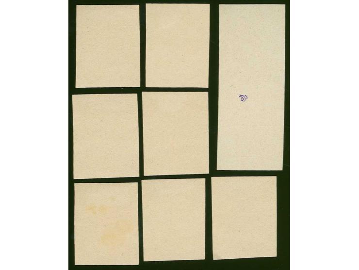 3-5 and 15-75 k. black on chalky paper, without gum, fine