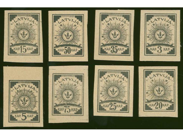 3-5 and 15-75 k. black on ordinary paper, without gum, fine