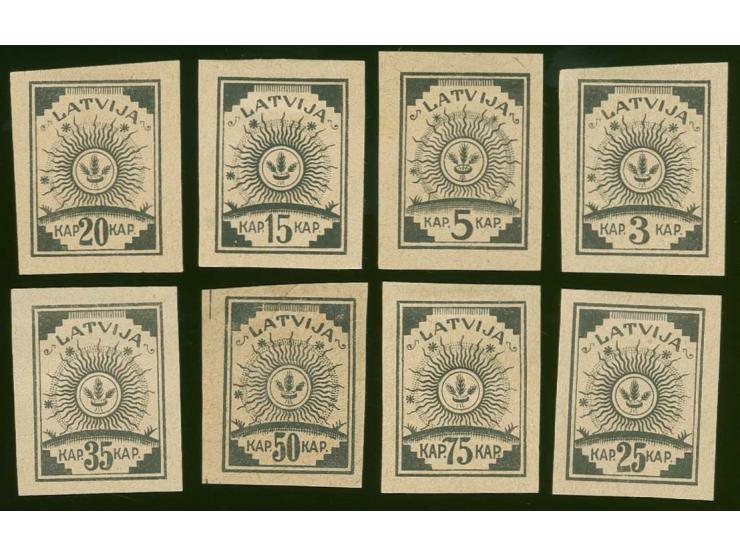 3-5 and 15-75 k. black on ordinary paper, without gum, fine