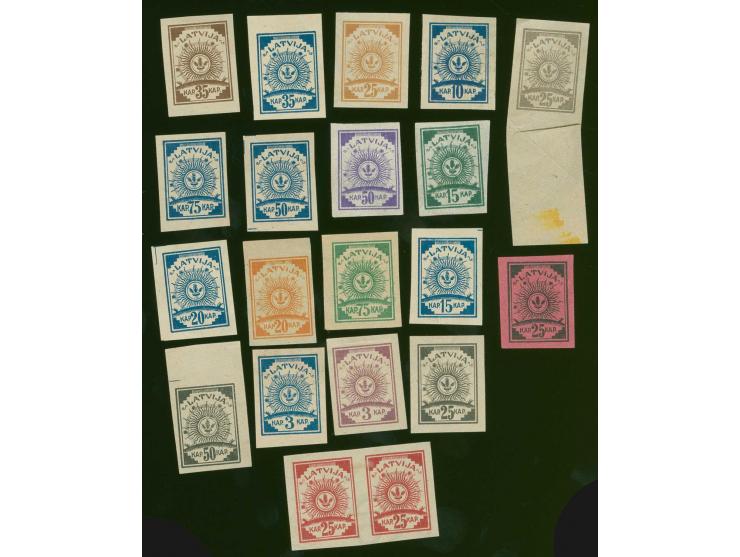 3-75 k., 20 proofs, mostly on multicoloured paper, without gum, fine