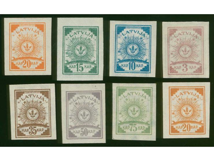 3, 10-20 and 35-75 k. each printed on both sides on honeycomb watermarked paper, without gum, fine