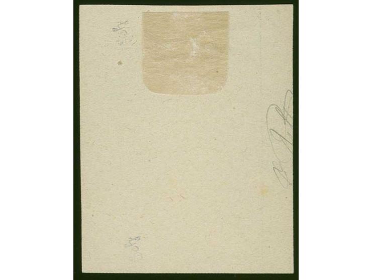  35 and 20 k. on chalky paper as vertical gutter pair with left sheet margin, without gum, scarce, fine