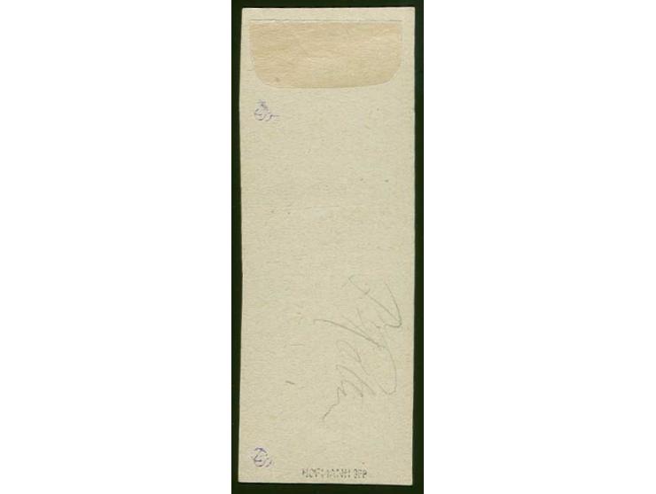 10 and 5 k. on chalky paper as vertical gutter pair, without gum, scarce, signed Hofmann BPP, fine