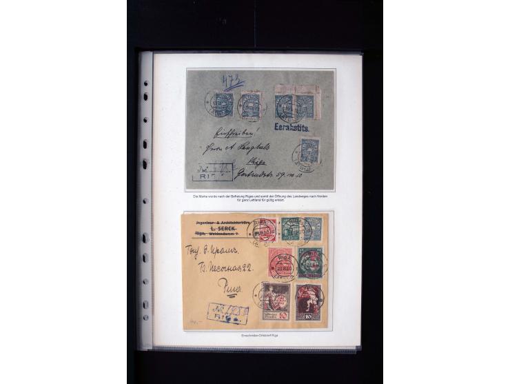 1919, Issue for North-Latvia, interesting used and unused collection containing many tête-bêche, perforation varieties, postm