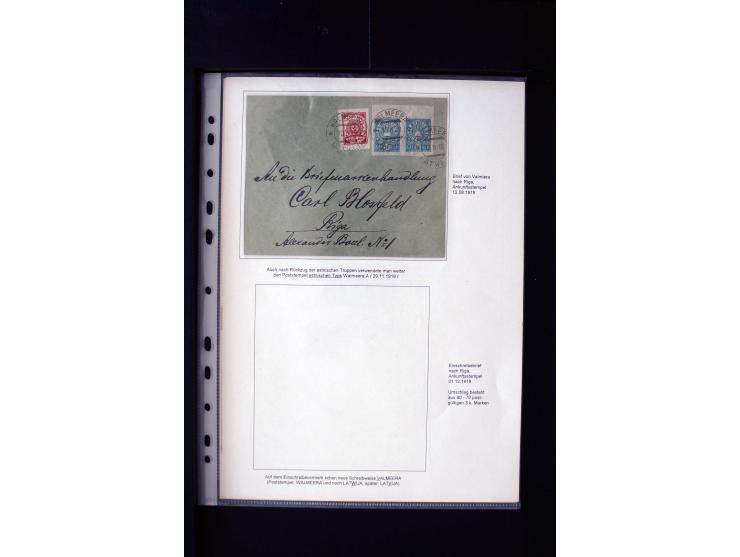 1919, Issue for North-Latvia, interesting used and unused collection containing many tête-bêche, perforation varieties, postm