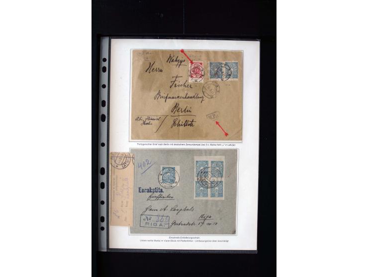 1919, Issue for North-Latvia, interesting used and unused collection containing many tête-bêche, perforation varieties, postm
