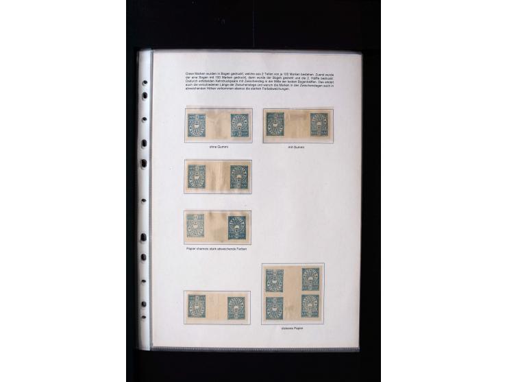 1919, Issue for North-Latvia, interesting used and unused collection containing many tête-bêche, perforation varieties, postm
