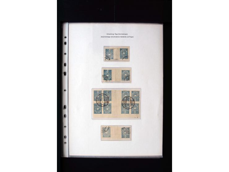 1919, Issue for North-Latvia, interesting used and unused collection containing many tête-bêche, perforation varieties, postm