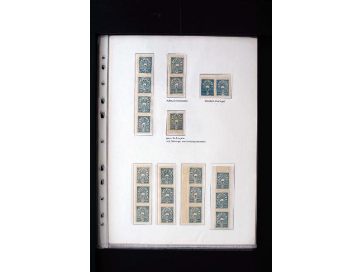 1919, Issue for North-Latvia, interesting used and unused collection containing many tête-bêche, perforation varieties, postm
