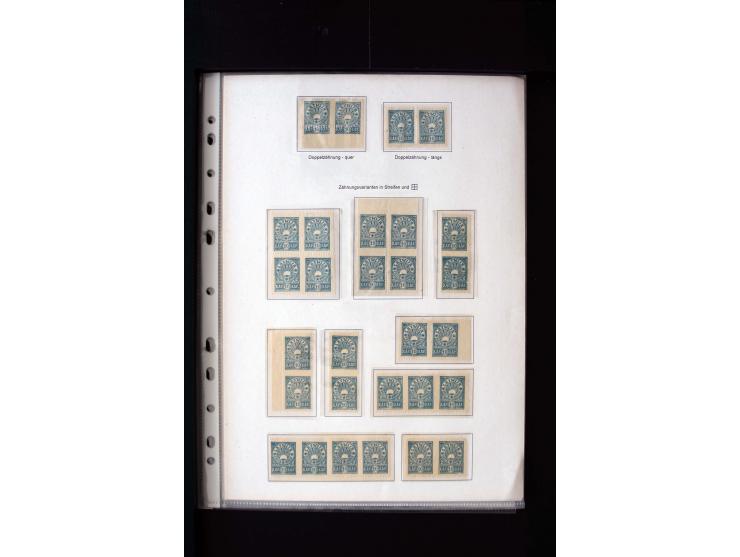 1919, Issue for North-Latvia, interesting used and unused collection containing many tête-bêche, perforation varieties, postm