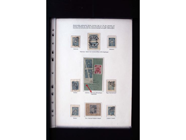 1919, Issue for North-Latvia, interesting used and unused collection containing many tête-bêche, perforation varieties, postm