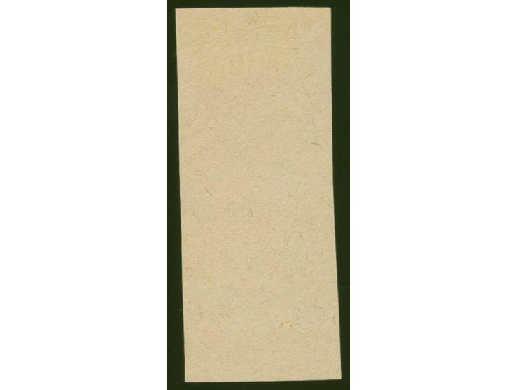 3 and 5 rbl. on ordinary paper as vertical gutter pair, without gum, very scarce, fine