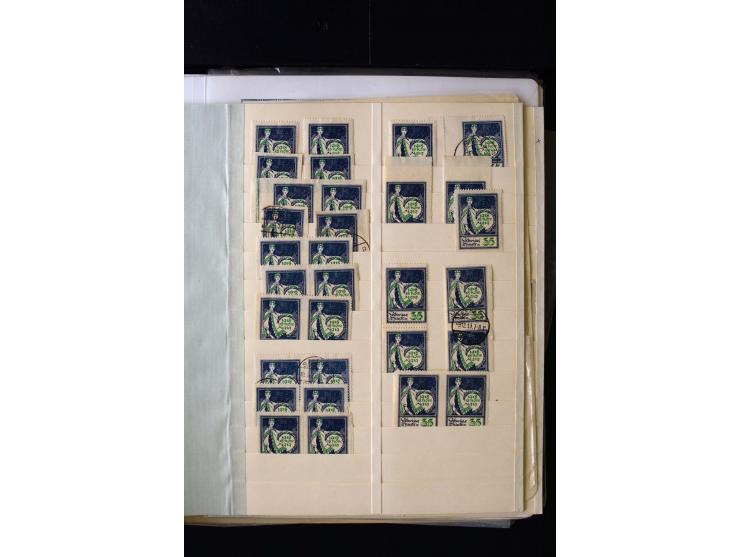 1919, 1st Anniversary of Independence 10 k. - 1 r., unused and used collection containing many plate flaws, perforation varie