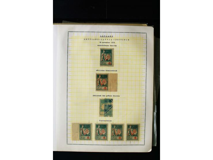 1919, 1st Anniversary of Independence 10 k. - 1 r., unused and used collection containing many plate flaws, perforation varie