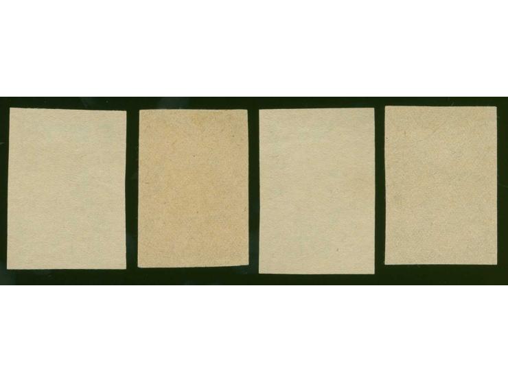 1919, Liberation of Courland 10 k.-1 rbl., only the frame in black on ordinary paper, without gum, very fine