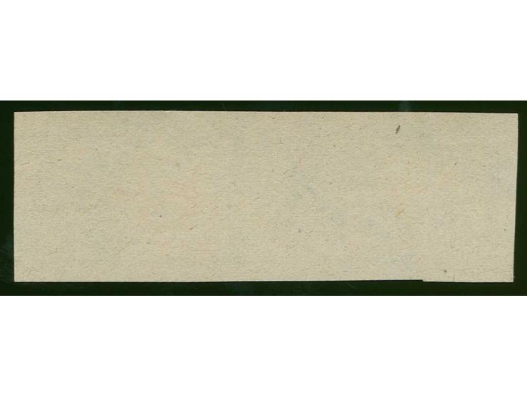 1919, Liberation of Courland 10 k. and 1 rbl, only the frame in black as vertical gutter pair on ordinary paper, very scarce,