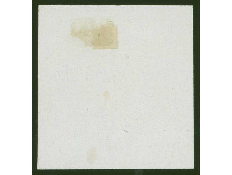 1919, Liberation of Courland 1 rbl. black frame / red background on white chalky paper, with right sheet margin, without gum,