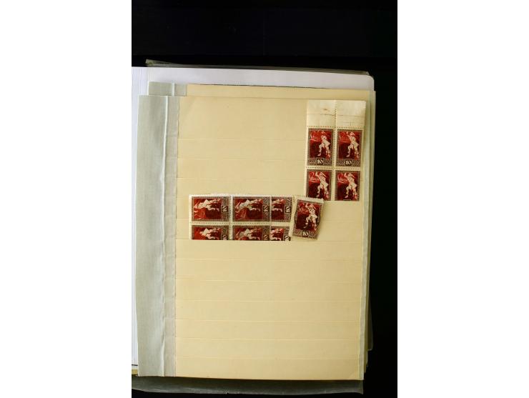 1919, Liberation of Courland, unused and used collection containing many varieties like offsets, partially imperforated stamp