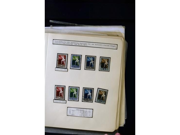 1919, Liberation of Courland, unused and used collection containing many varieties like offsets, partially imperforated stamp