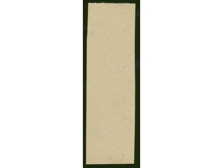 1920, Liberation of Latgale 50 k. and 1 rbl., only frame in black as vertical gutter pair on ordinary paper, unused without g