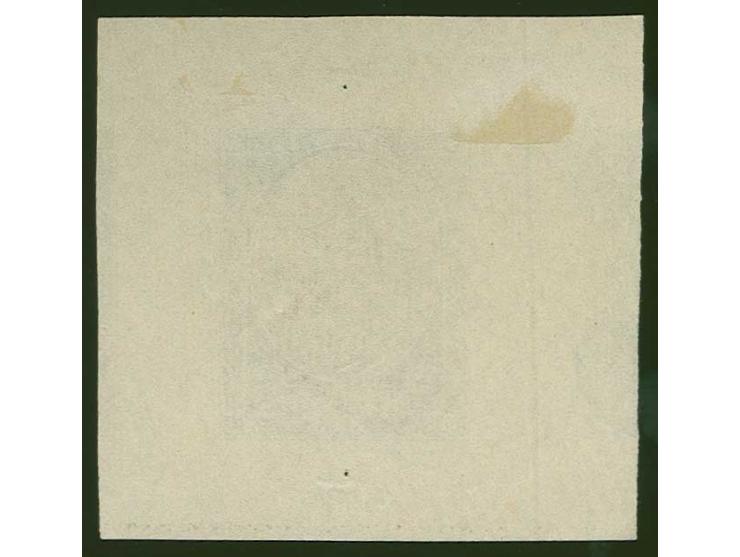 1920, First Constitution Assembly 3 rbl., proof in bluish-green/red-brown with grey security pattern, showing to the right pa