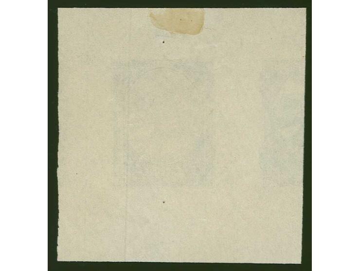 1920, First Constitution Assembly 3 rbl., proof in green/red-brown with grey security pattern, showing to the right part of t