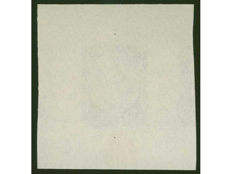 1920, First Constitution Assembly 3 rbl., proof in red-brown/grey with grey security pattern, showing to the right part of th
