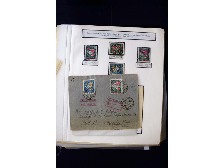 1920, Liberation of Letgale and First Constitution Assembly, interesting unused and used collection containing many multiples