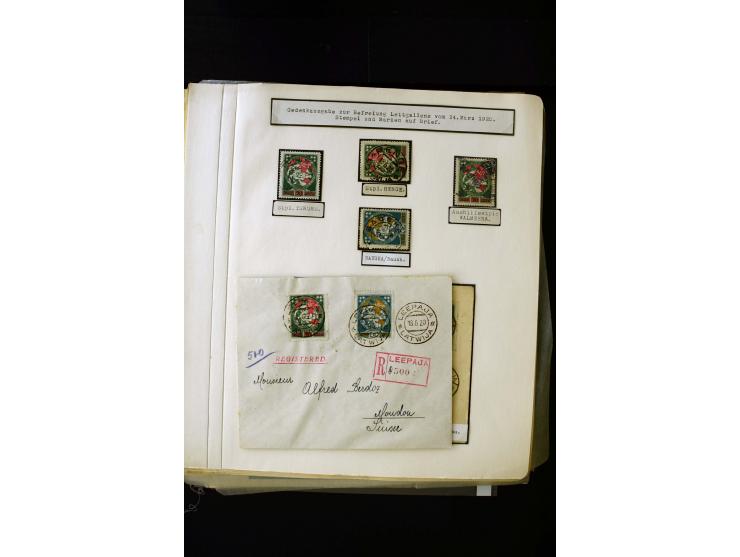 1920, Liberation of Letgale and First Constitution Assembly, interesting unused and used collection containing many multiples