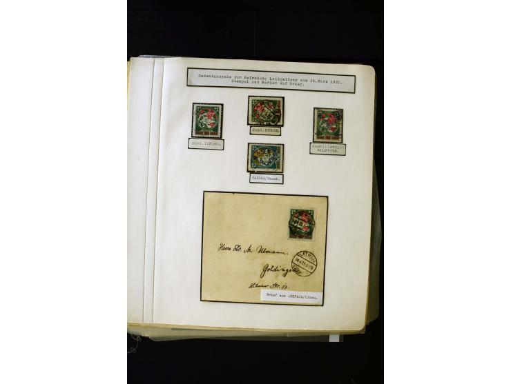 1920, Liberation of Letgale and First Constitution Assembly, interesting unused and used collection containing many multiples