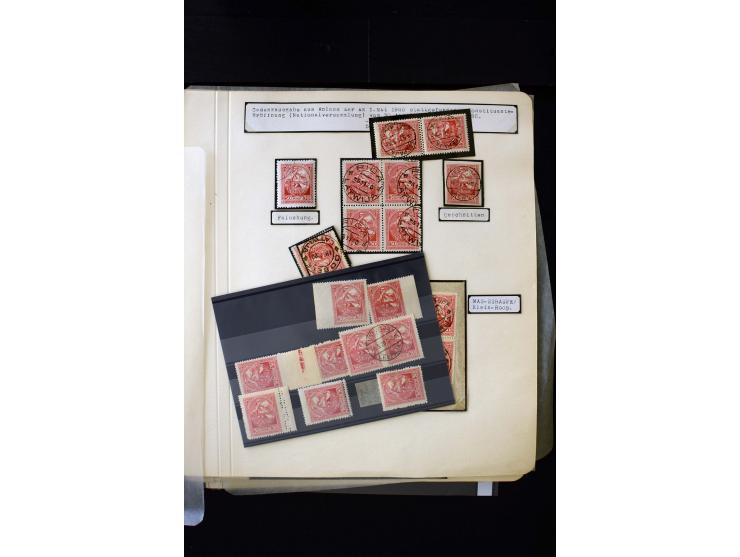 1920, Liberation of Letgale and First Constitution Assembly, interesting unused and used collection containing many multiples