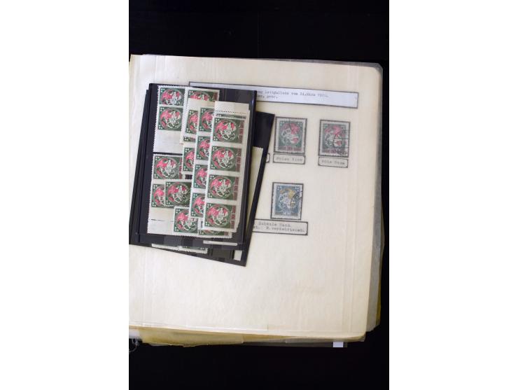 1920, Liberation of Letgale and First Constitution Assembly, interesting unused and used collection containing many multiples