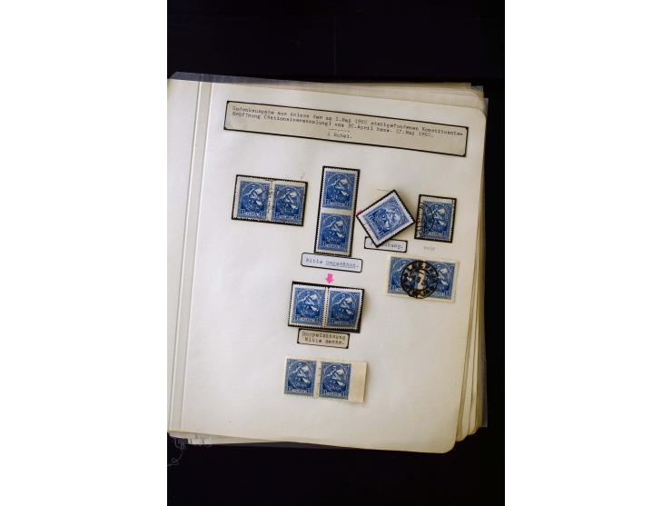 1920, Liberation of Letgale and First Constitution Assembly, interesting unused and used collection containing many multiples