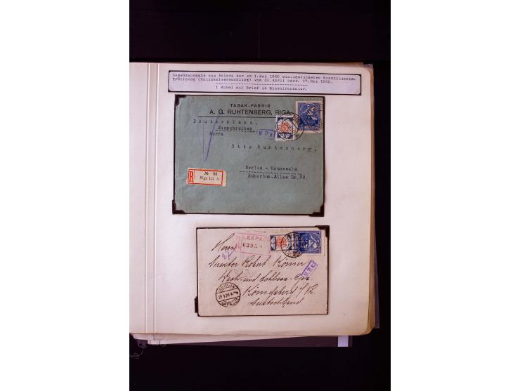 1920, Liberation of Letgale and First Constitution Assembly, interesting unused and used collection containing many multiples
