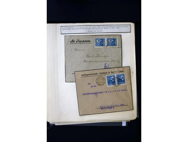 1920, Liberation of Letgale and First Constitution Assembly, interesting unused and used collection containing many multiples