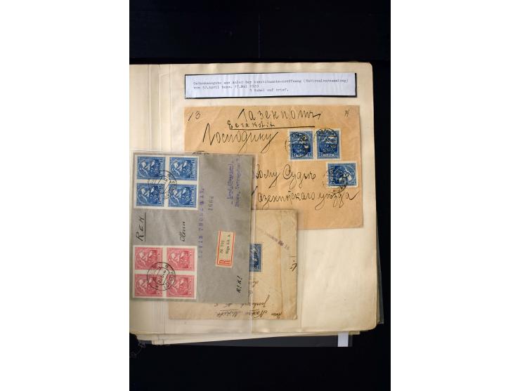 1920, Liberation of Letgale and First Constitution Assembly, interesting unused and used collection containing many multiples