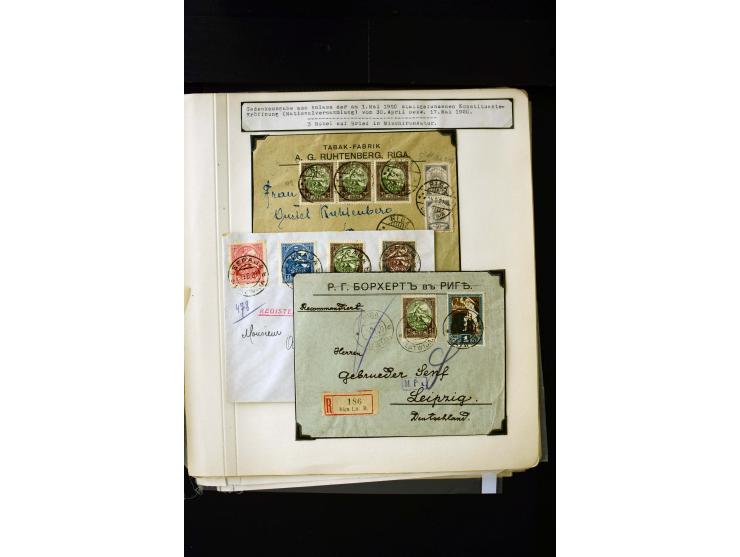 1920, Liberation of Letgale and First Constitution Assembly, interesting unused and used collection containing many multiples