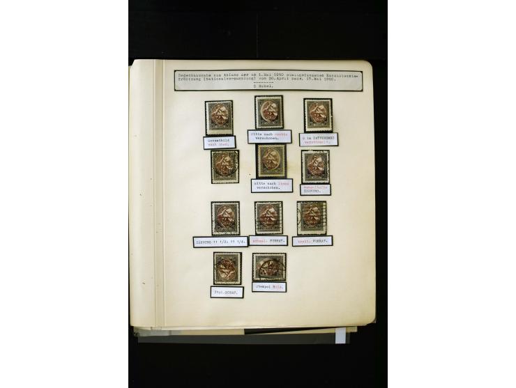 1920, Liberation of Letgale and First Constitution Assembly, interesting unused and used collection containing many multiples